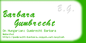 barbara gumbrecht business card